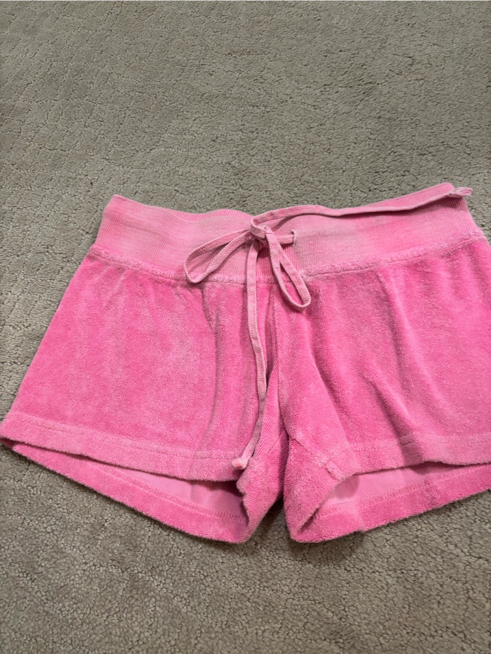 Hard Tail Pink Terry Cloth Drawstring Shorts